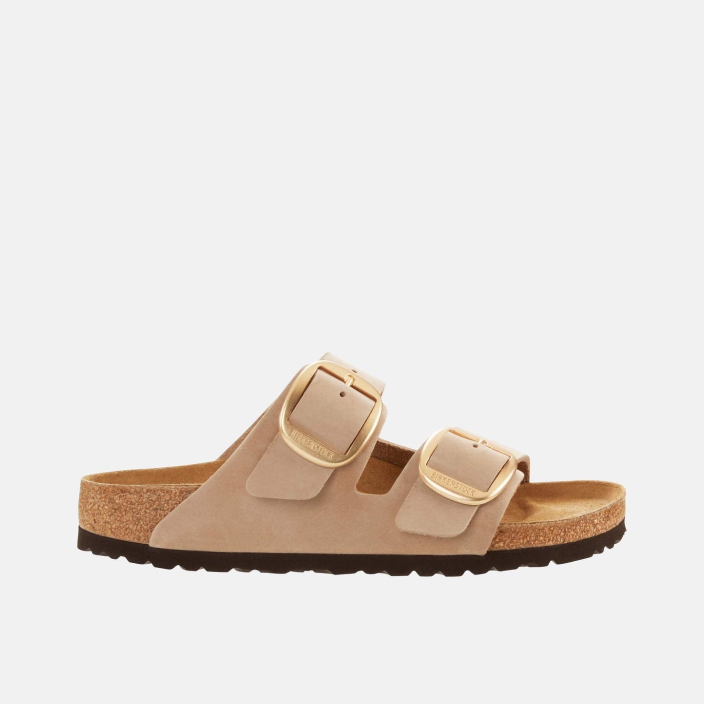 Birkenstock Arizona Big Buckle Nubuck Beige – Sandales Grande Boucle