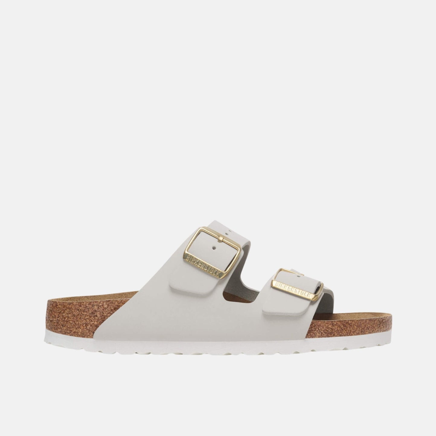 Birkenstock Arizona Nubuck Blanc – Sandales Cuir Mat Semelle Liège
