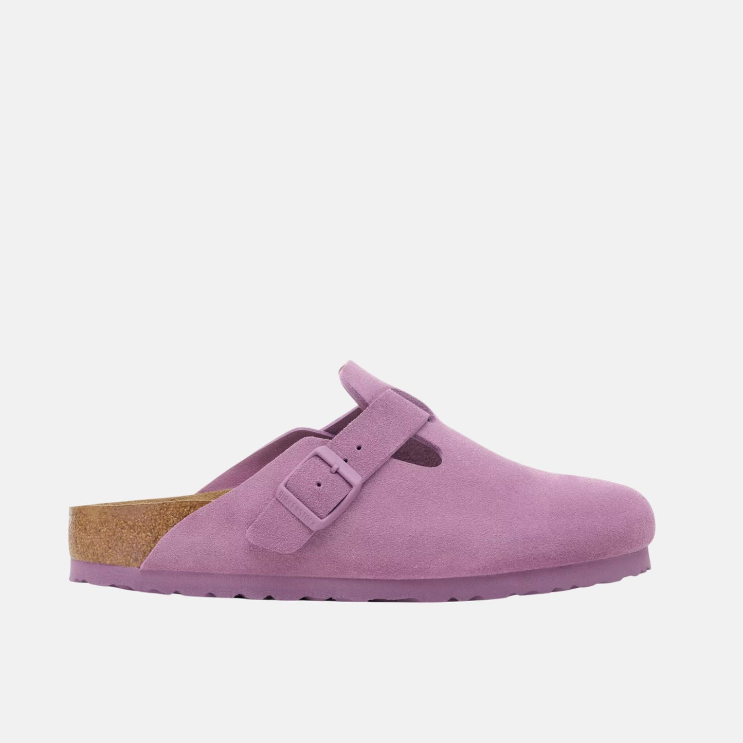 Birkenstock Boston Daim Rose – Sabots Femme Semelle Liège