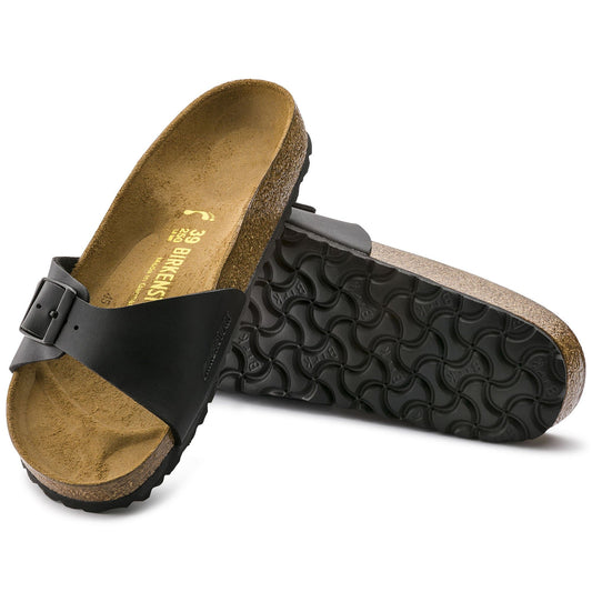 Birkenstock Madrid Noir – Mules Une Bride Birko-Flor