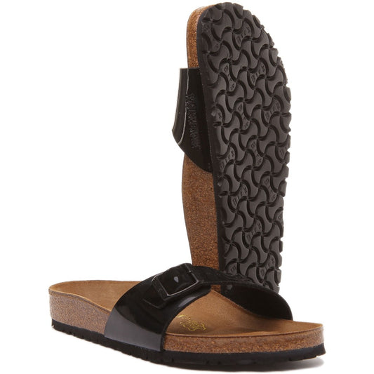Birkenstock Mules à bride Femme Cuir verni – Noir verni