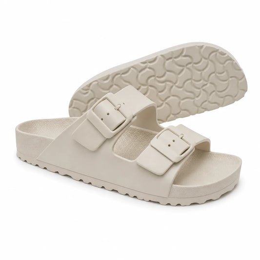 Sandales EVA Deux Brides Beige Coquille – Légères Imperméables
