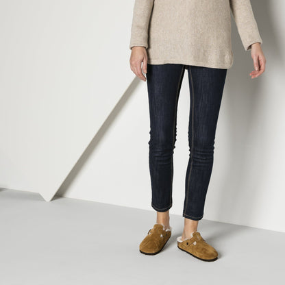 Birkenstock Boston Fourré Mink – Sabots Daim Laine Shearling