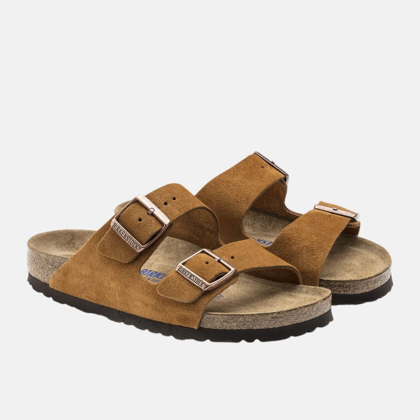 Birkenstock Arizona Daim Marron – Sandales Soft Footbed Cuir Velours