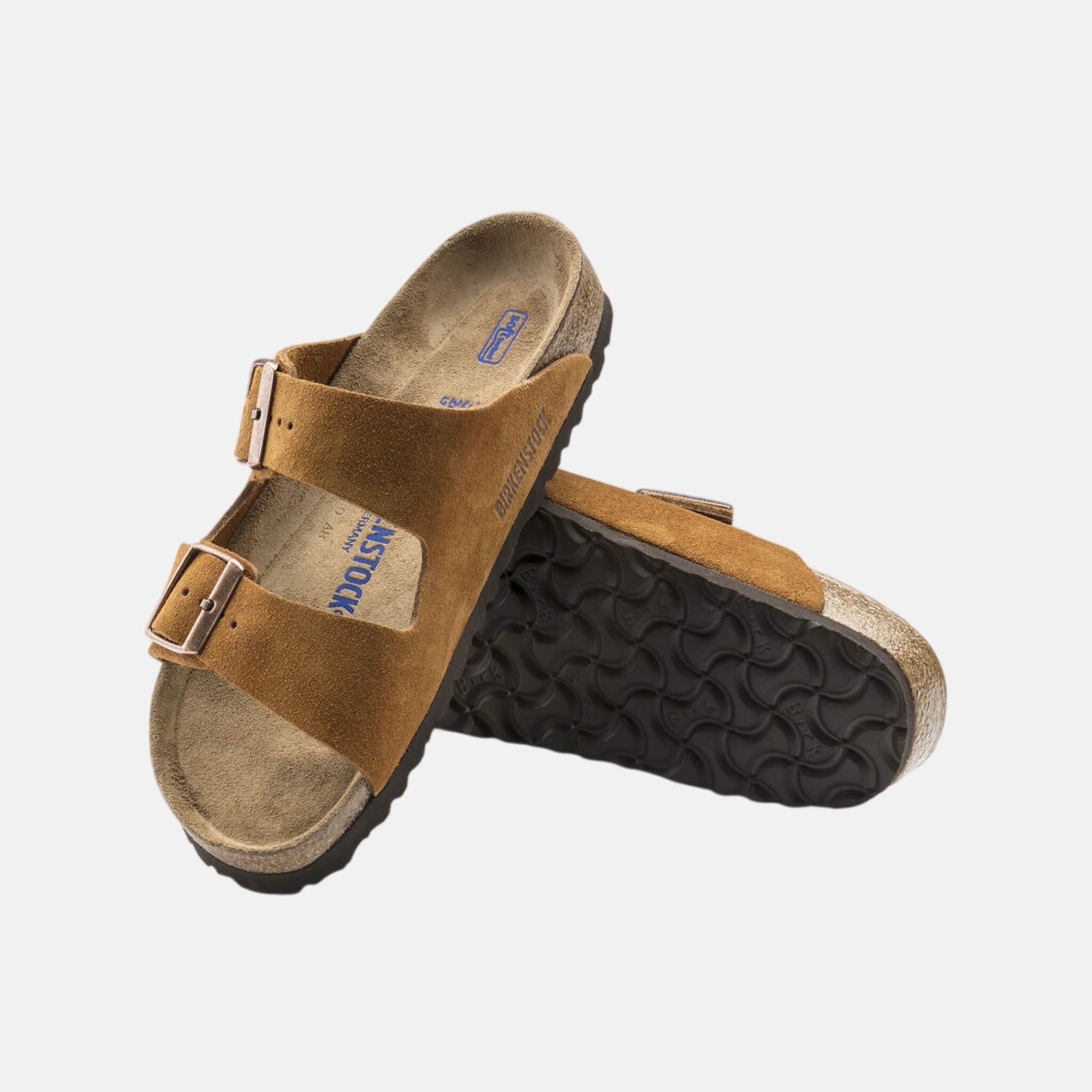 Birkenstock Arizona Daim Marron – Sandales Soft Footbed Cuir Velours