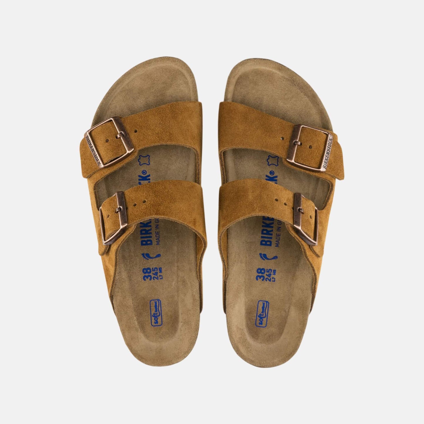 Birkenstock Arizona Daim Marron – Sandales Soft Footbed Cuir Velours