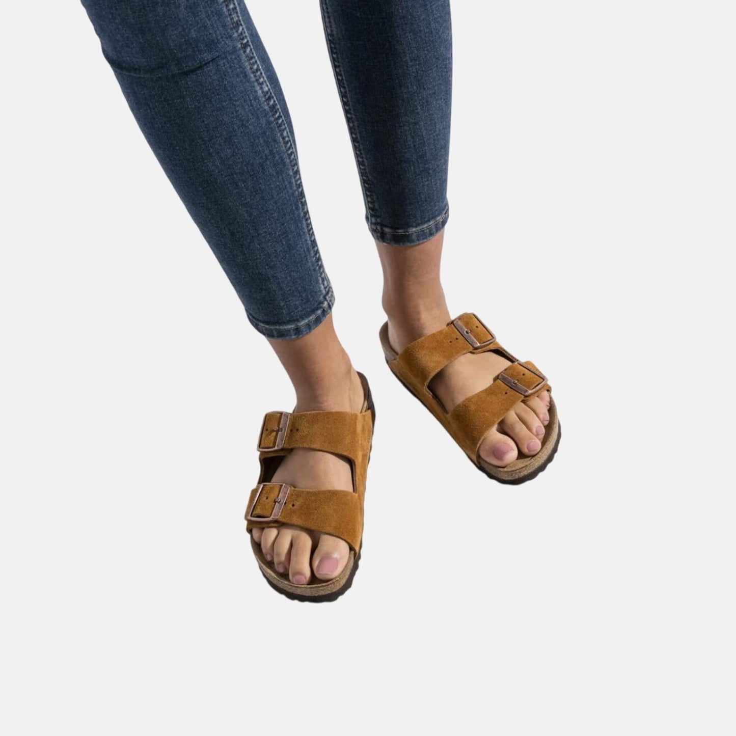 Birkenstock Arizona Daim Marron – Sandales Soft Footbed Cuir Velours