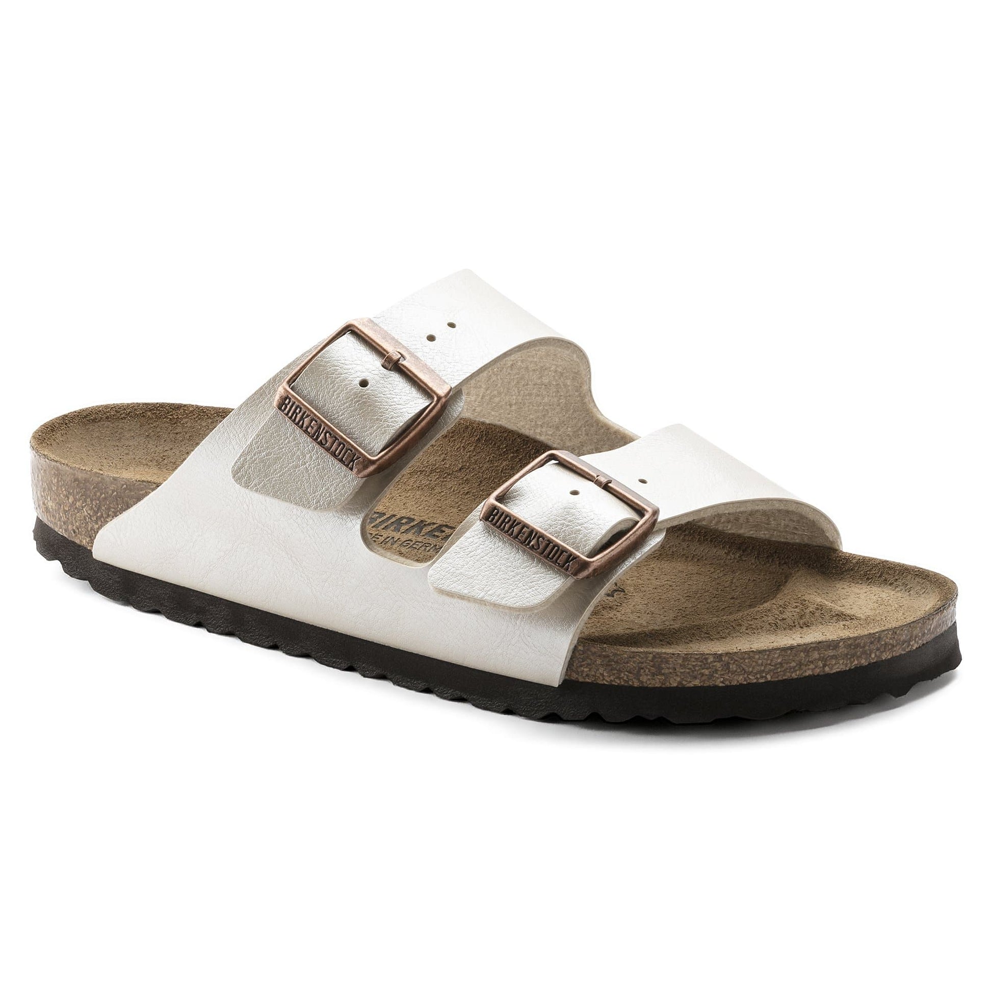 Birkenstock Arizona Graceful Pearl – Sandales Femme Blanc Nacré