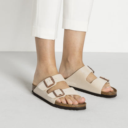 Birkenstock Arizona Graceful Pearl – Sandales Femme Blanc Nacré