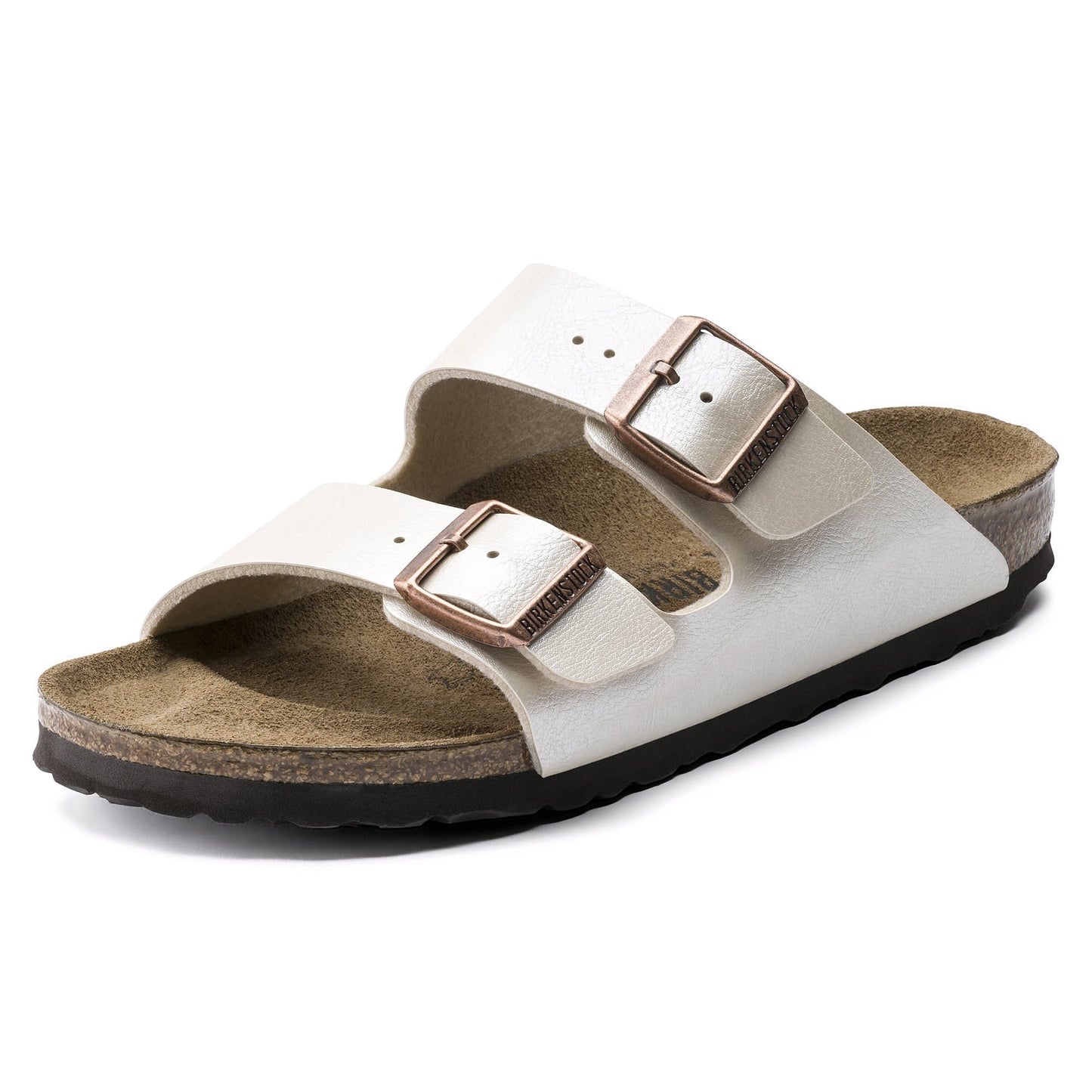Birkenstock Arizona Graceful Pearl – Sandales Femme Blanc Nacré