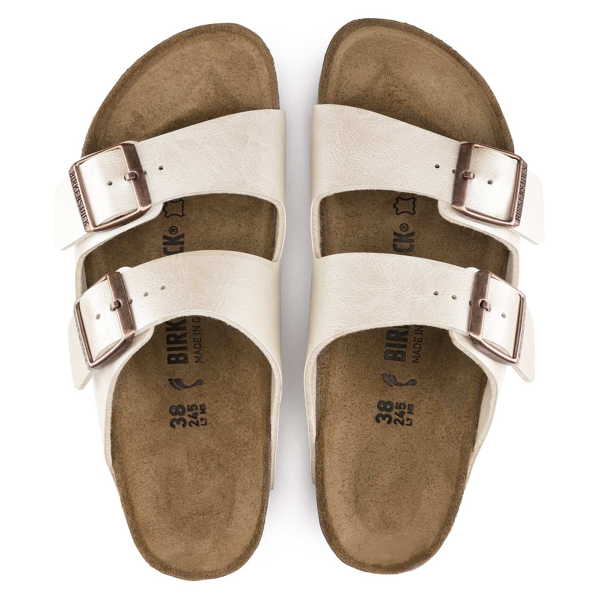 Birkenstock Arizona Graceful Pearl – Sandales Femme Blanc Nacré
