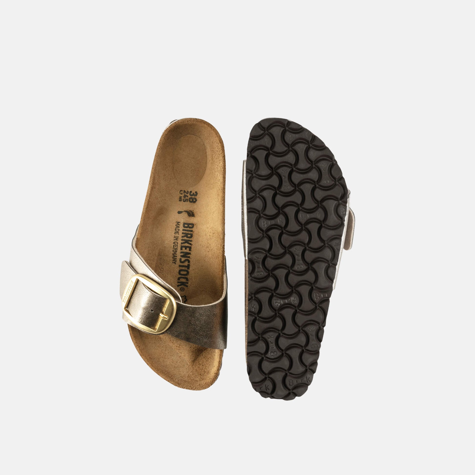 Birkenstock Madrid Big Buckle Graceful Doré – Mules Grande Boucle Or