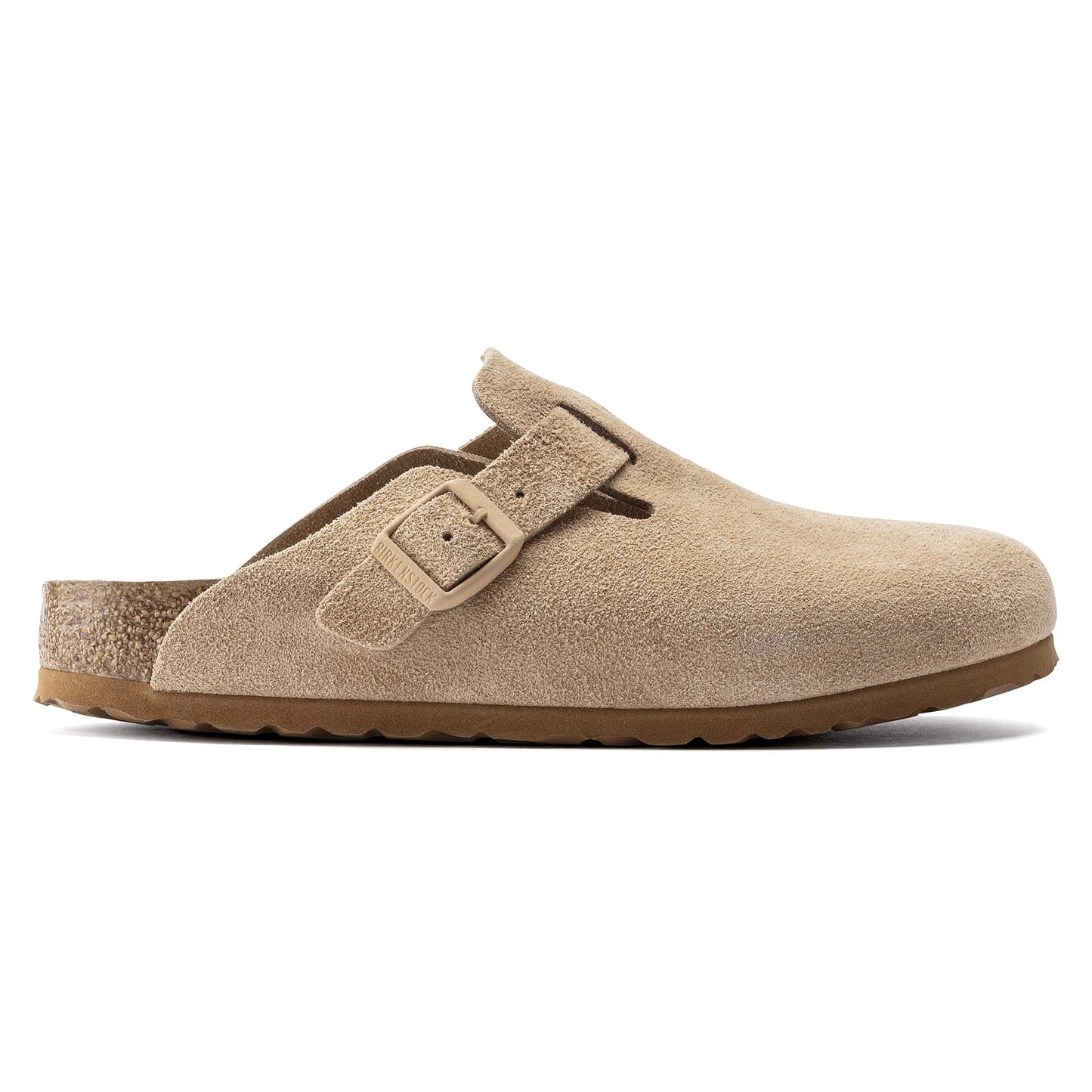 Birkenstock Boston Daim Beige Argile – Sabots Clay Semelle Liège