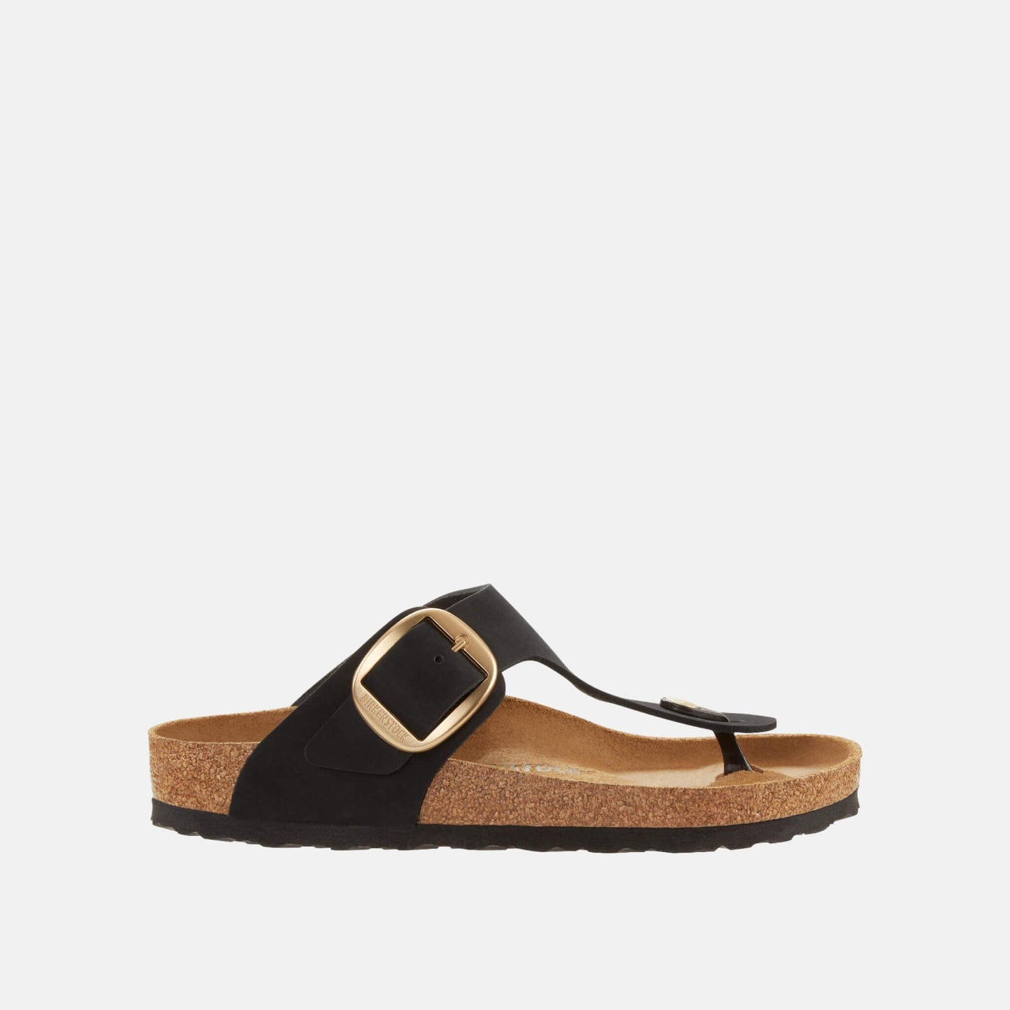 Birkenstock Gizeh Big Buckle Nubuck Noir – Tongs Entredoigt Grande Boucle