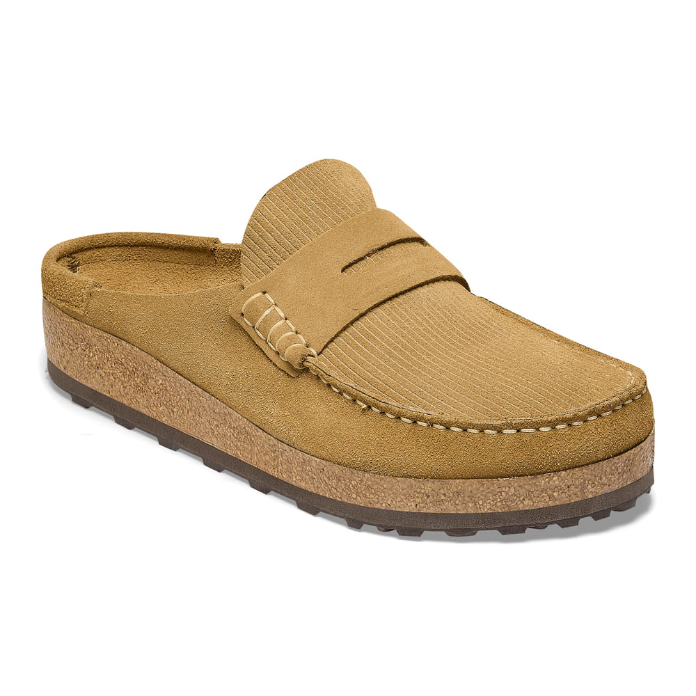 Birkenstock Naples Daim Marron Corduroy – Sabots Mode 2026