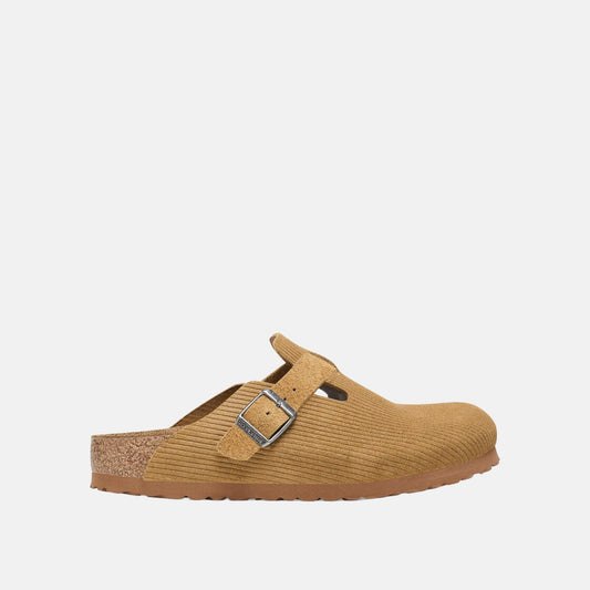 Birkenstock Boston Corduroy Marron – Sabots Daim Côtelé