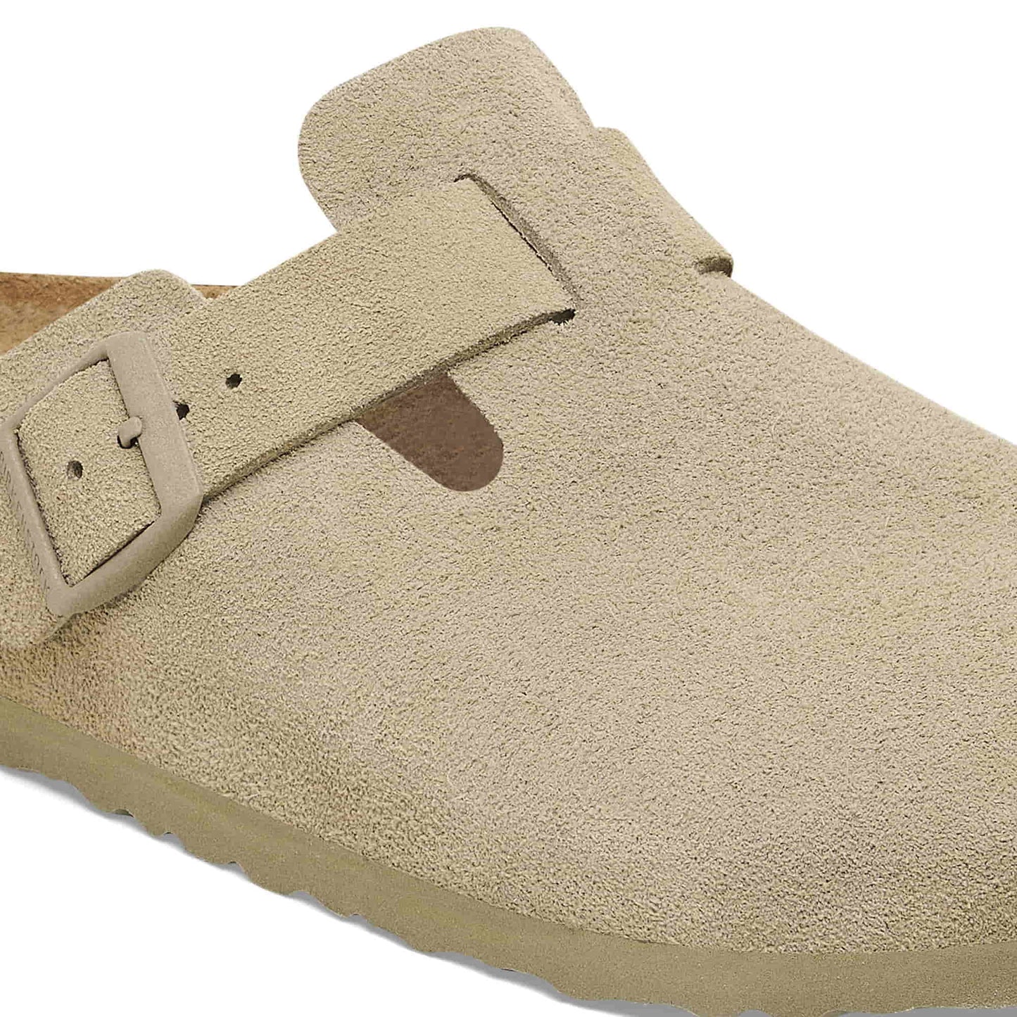 Birkenstock Boston Daim Kaki – Sabots Faded Khaki Automne