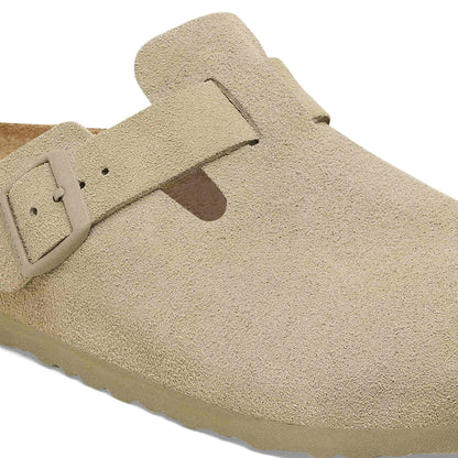 Birkenstock Boston Daim Kaki – Sabots Faded Khaki Automne
