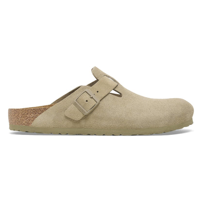 Birkenstock Boston Daim Kaki – Sabots Faded Khaki Automne