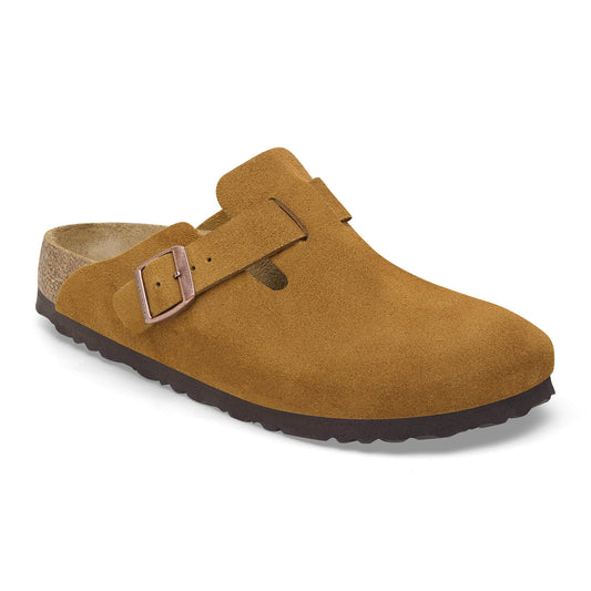 Birkenstock Boston Daim Mink – Sabots Taupe Iconiques
