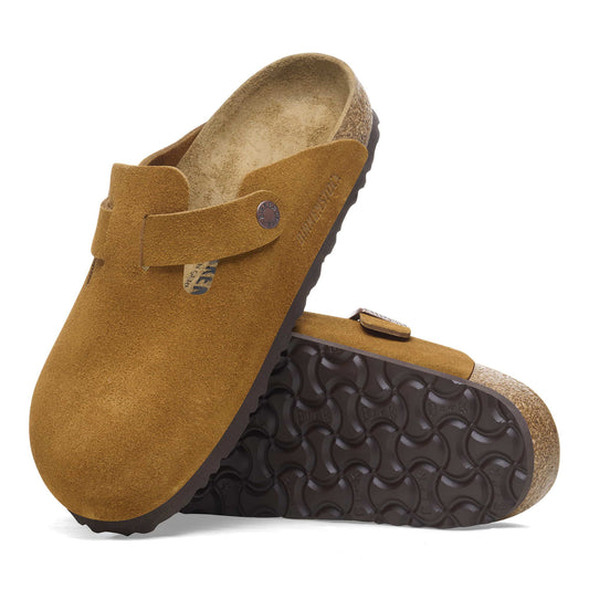 Birkenstock Boston Daim Mink – Sabots Taupe Iconiques