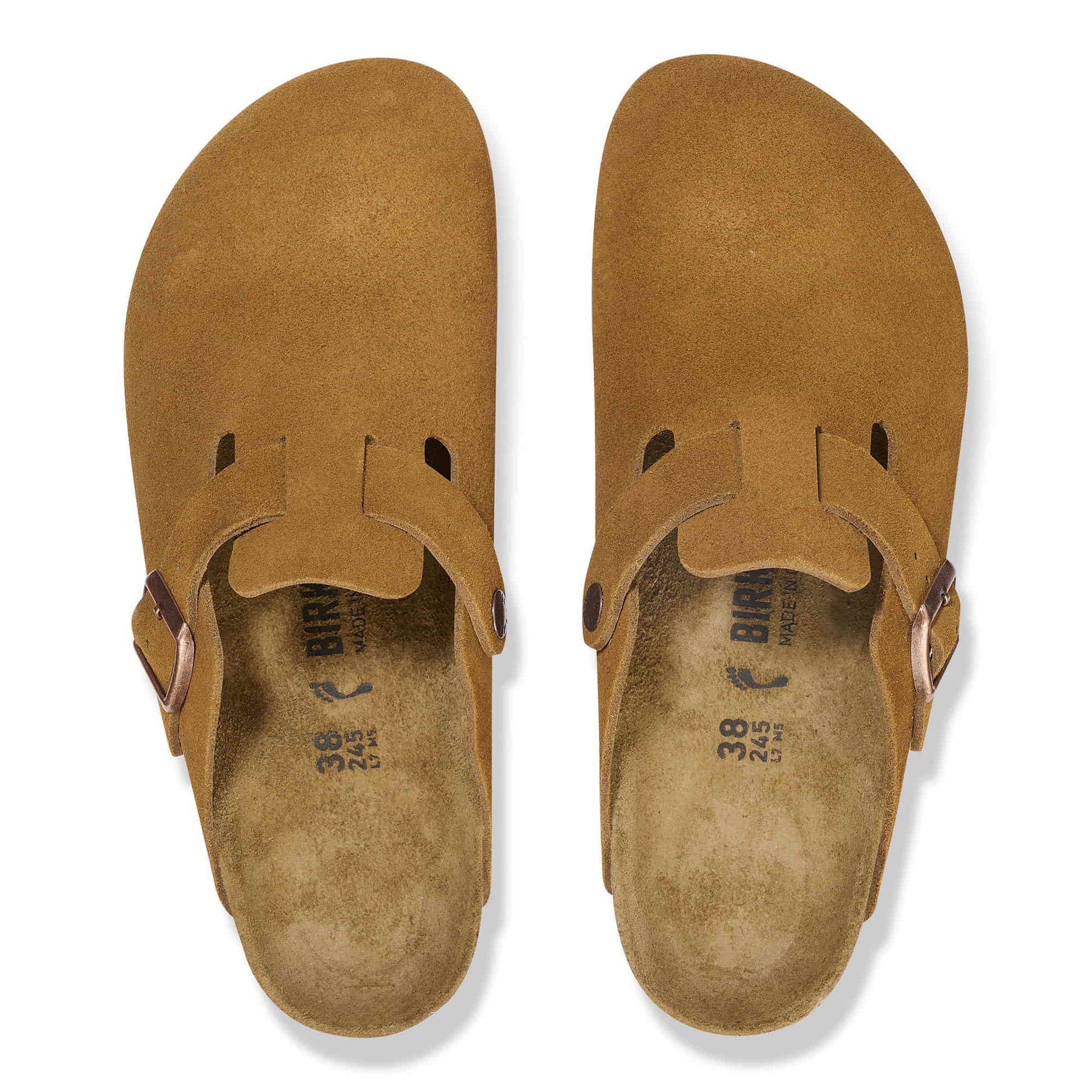 Birkenstock Boston Daim Mink – Sabots Taupe Iconiques