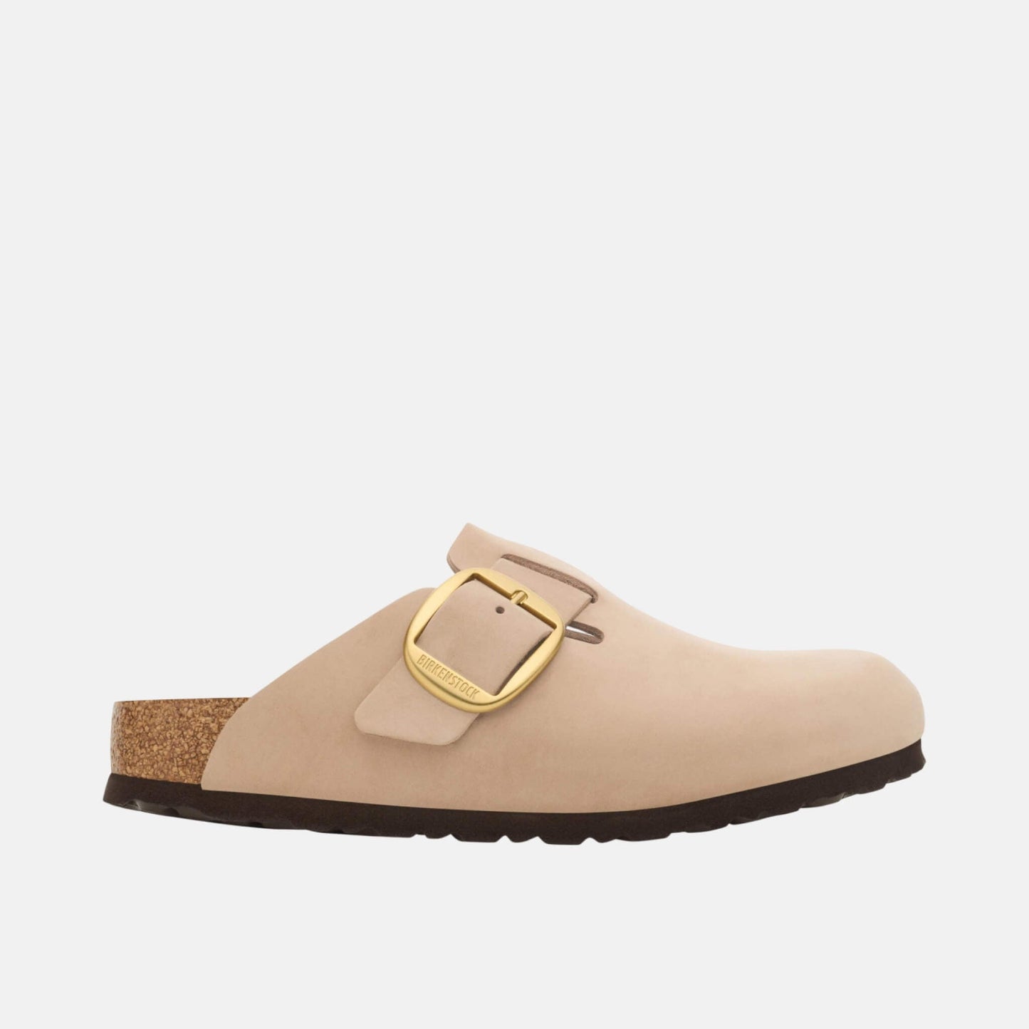 Birkenstock Boston Big Buckle Beige – Sabots Grande Boucle Nubuck