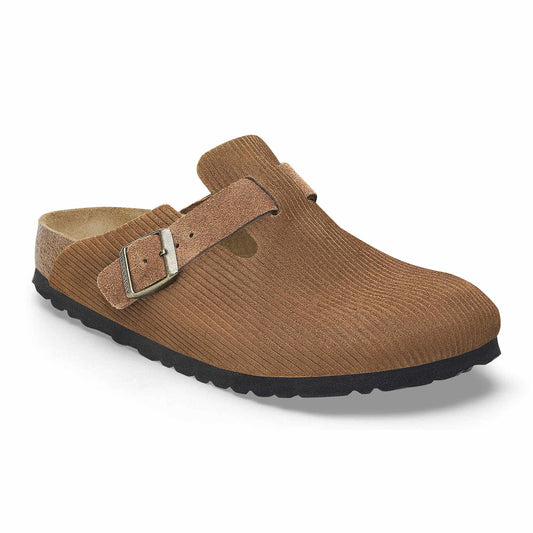 Birkenstock Boston Corduroy Dark Tea – Sabots Daim Côtelé Brun