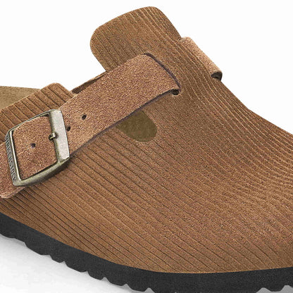 Birkenstock Boston Corduroy Dark Tea – Sabots Daim Côtelé Brun