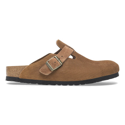 Birkenstock Boston Corduroy Dark Tea – Sabots Daim Côtelé Brun