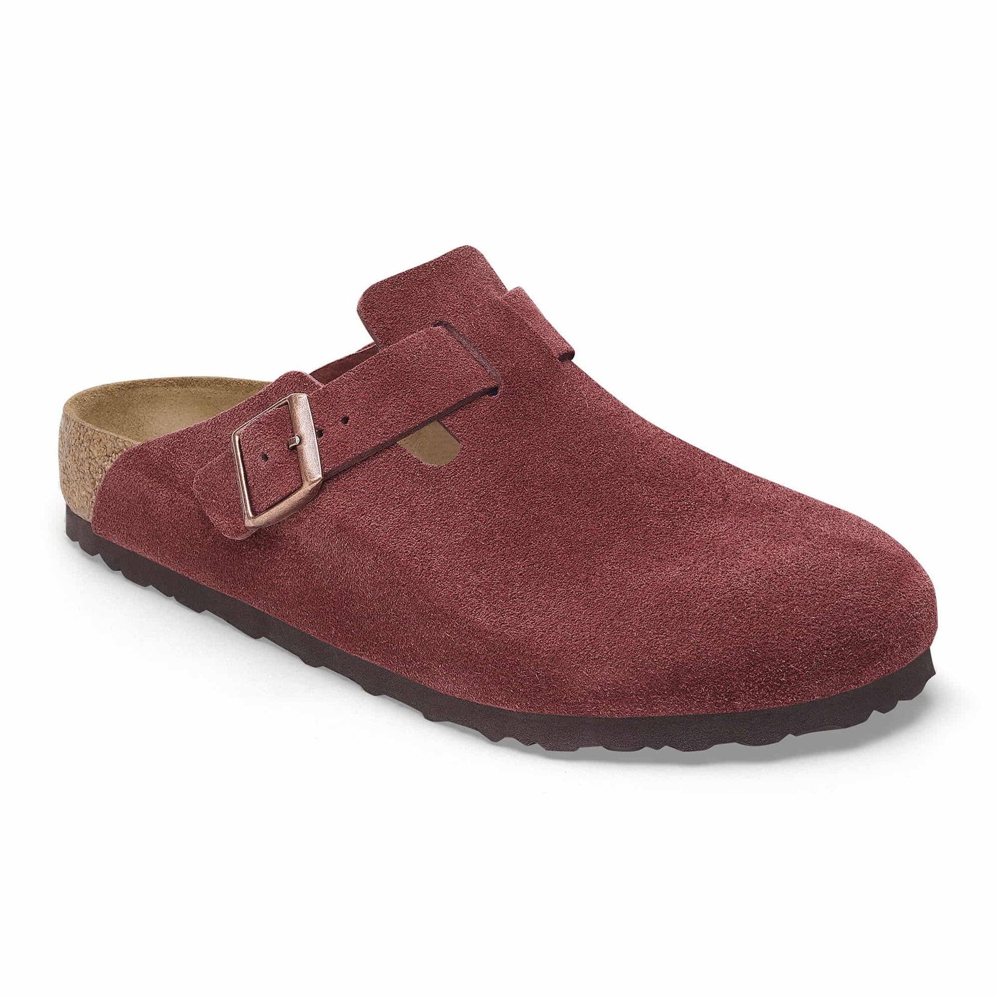 Birkenstock Boston Daim Bordeaux Zinfandel – Sabots Automne