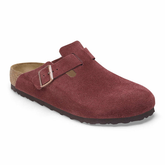 Birkenstock Boston Daim Bordeaux Zinfandel – Sabots Automne