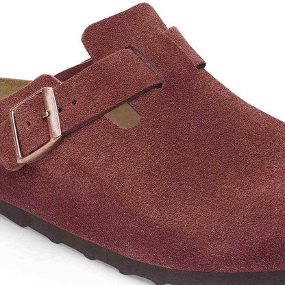 Birkenstock Boston Daim Bordeaux Zinfandel – Sabots Automne