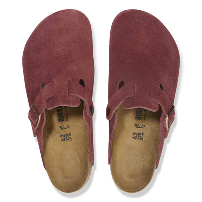 Birkenstock Boston Daim Bordeaux Zinfandel – Sabots Automne
