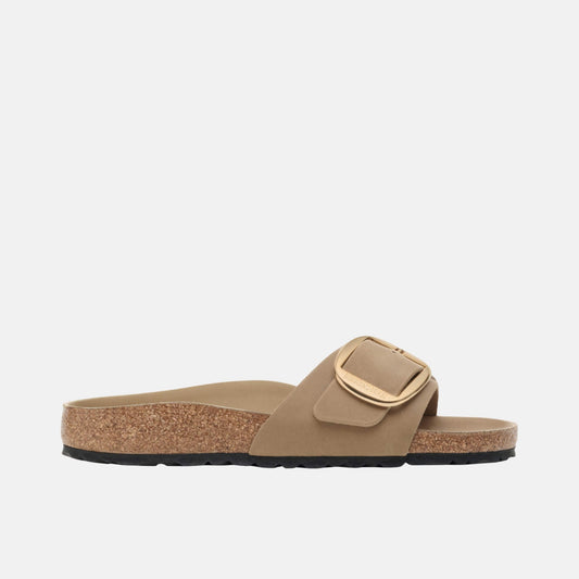 Birkenstock Madrid Big Buckle Cuir Huilé Marron – Mules Grande Boucle