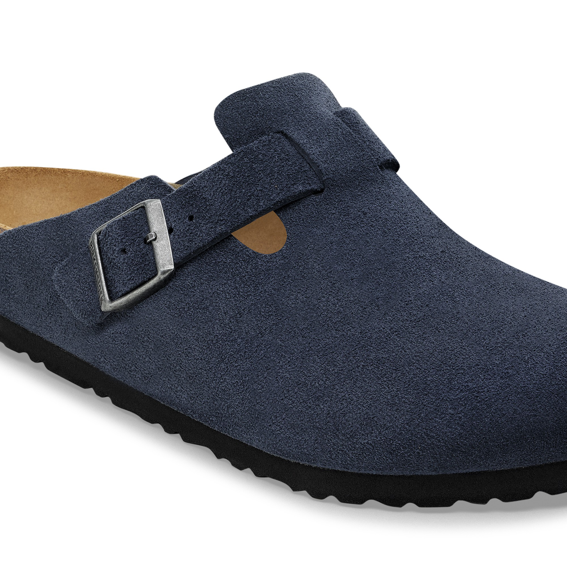 Birkenstock Boston Daim Bleu Marine – Sabots New Navy