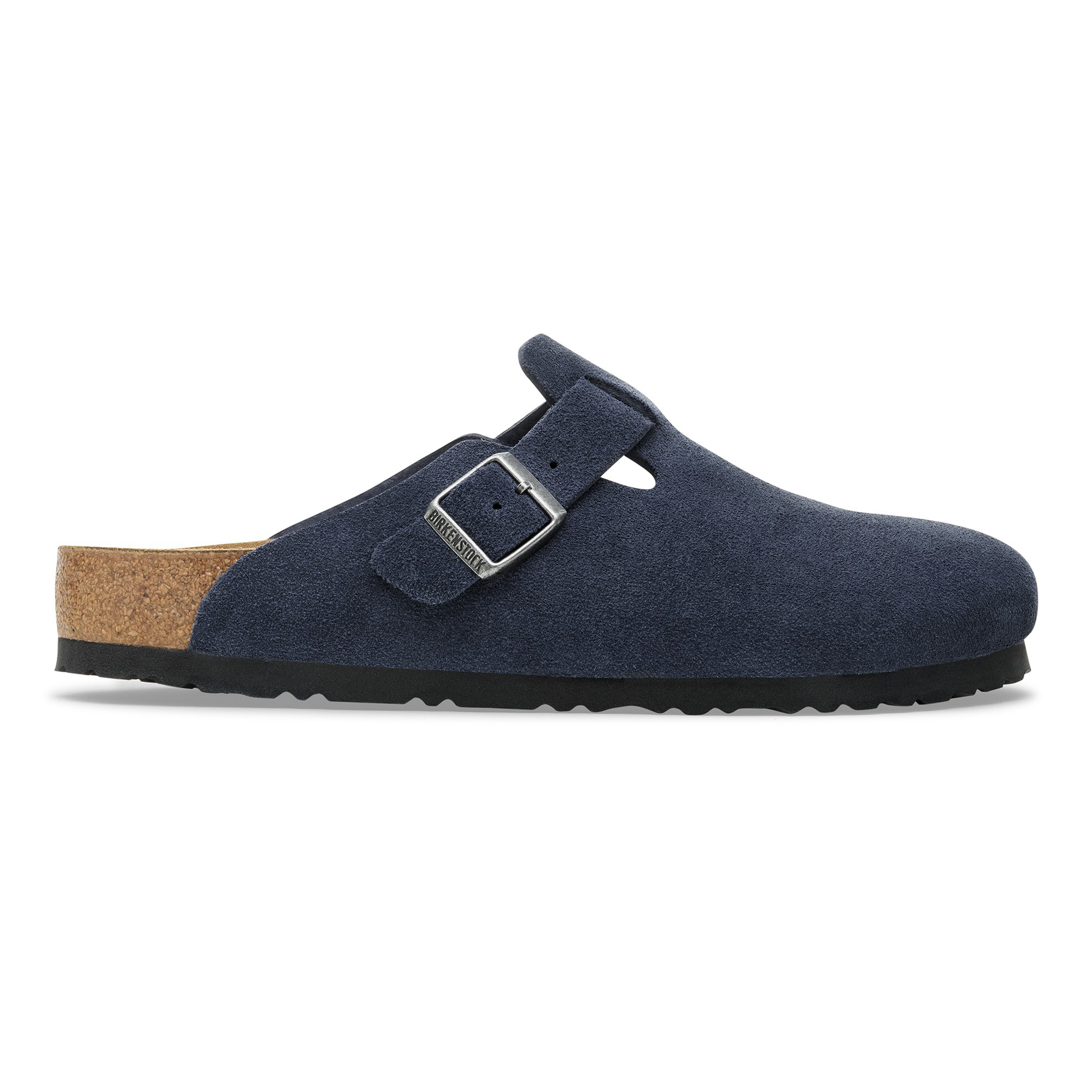 Birkenstock Boston Daim Bleu Marine – Sabots New Navy