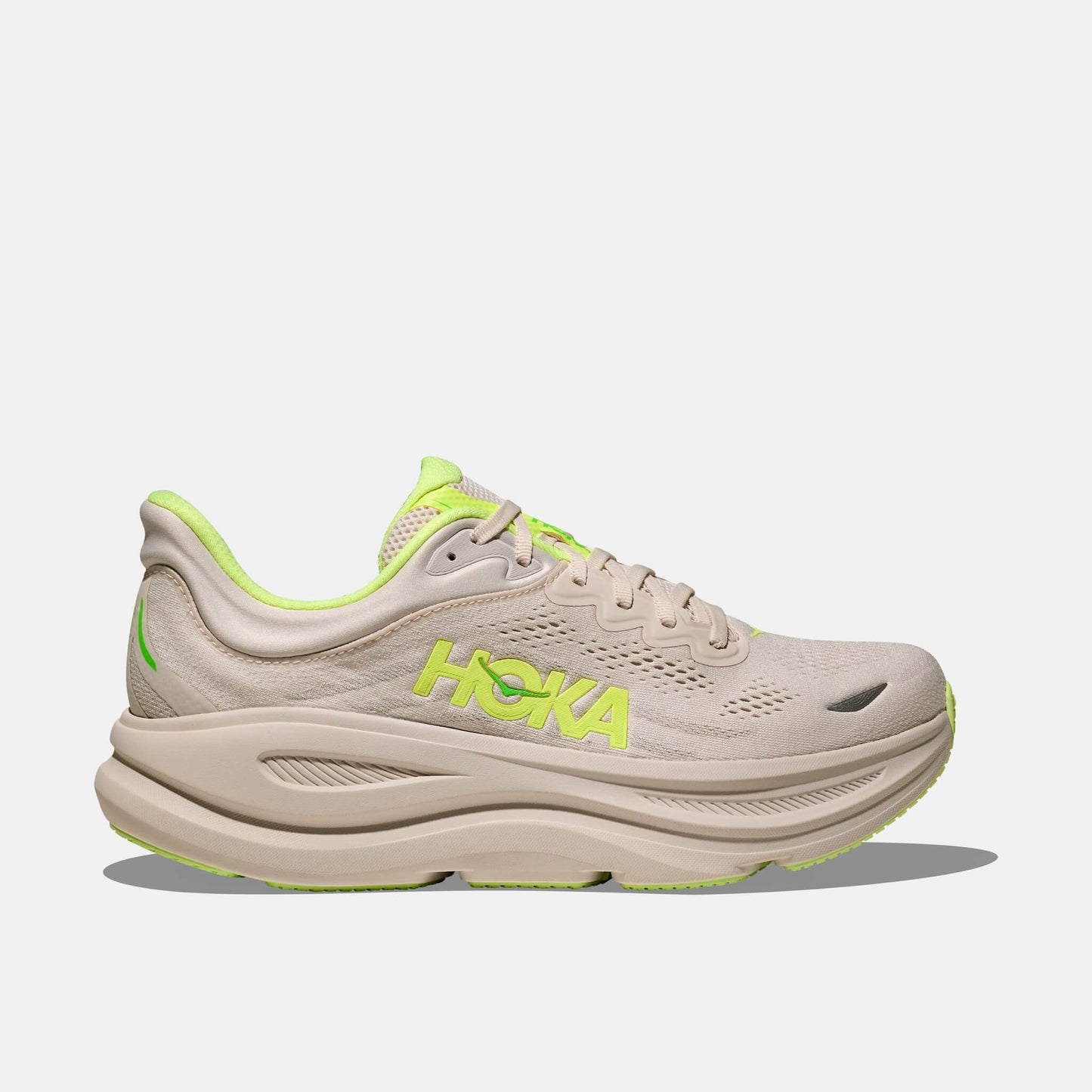 Hoka Bondi 9 Beige/Vert – Baskets
