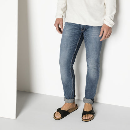 Birkenstock Madrid Noir – Mules Une Bride Birko-Flor