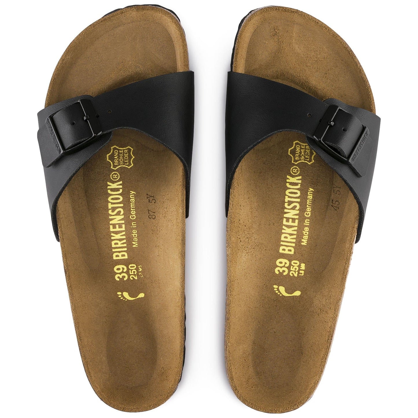 Birkenstock Madrid Noir – Mules Une Bride Birko-Flor
