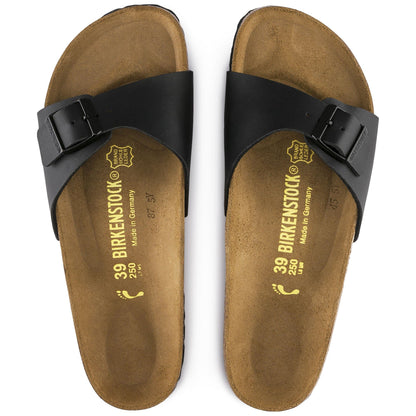 Birkenstock Madrid Noir – Mules Une Bride Birko-Flor