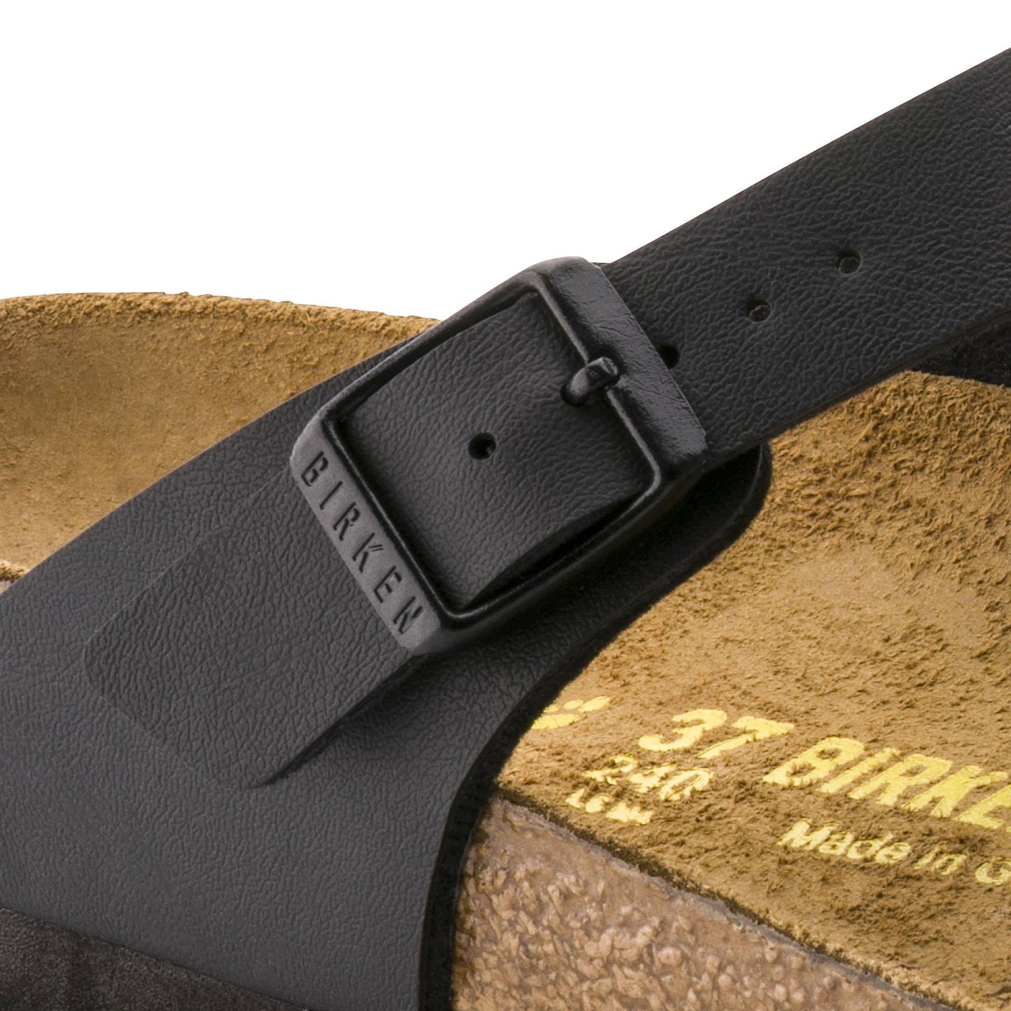 Birkenstock Gizeh Noir – Sandales Entredoigt Birko-Flor