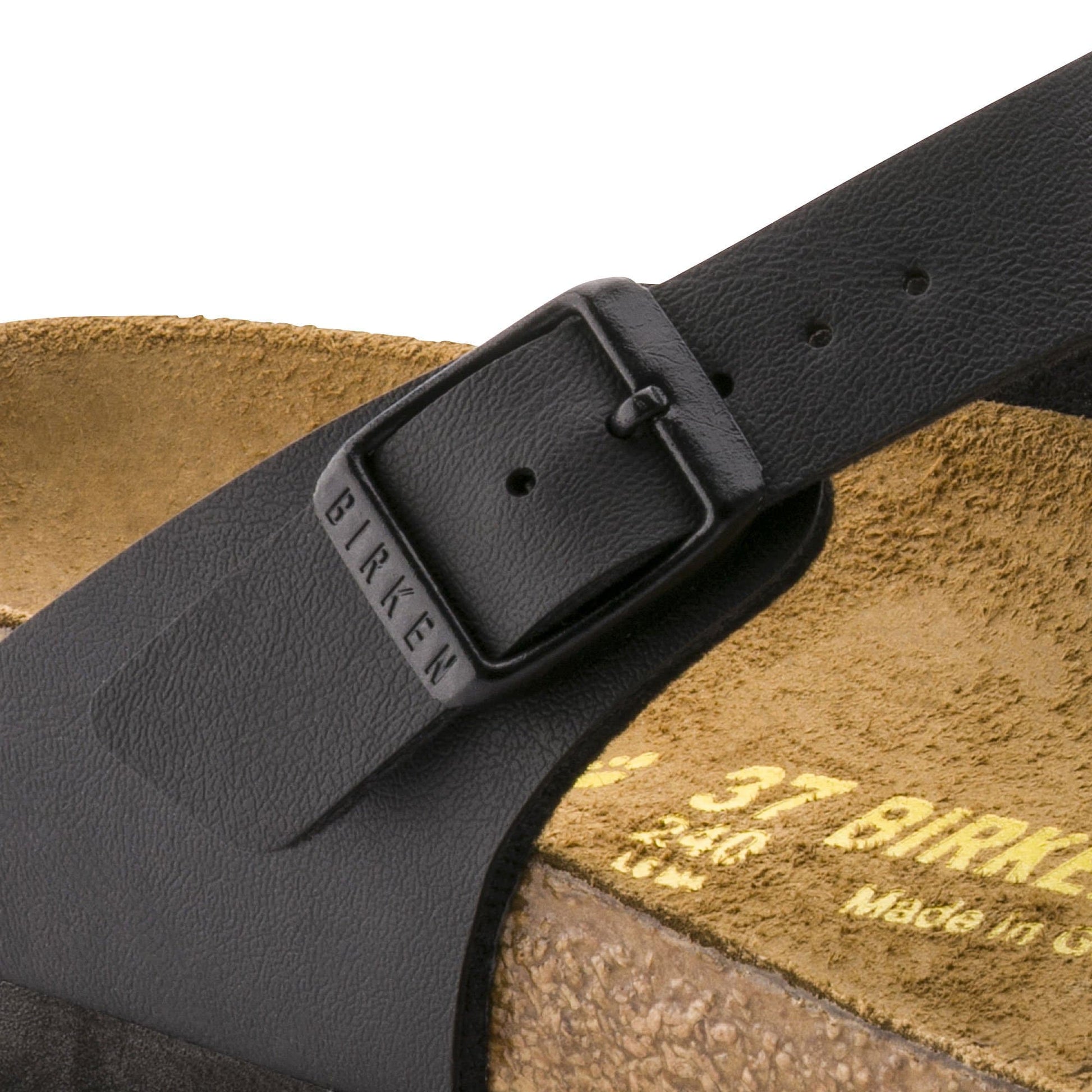 Birkenstock Gizeh Noir – Sandales Entredoigt Birko-Flor