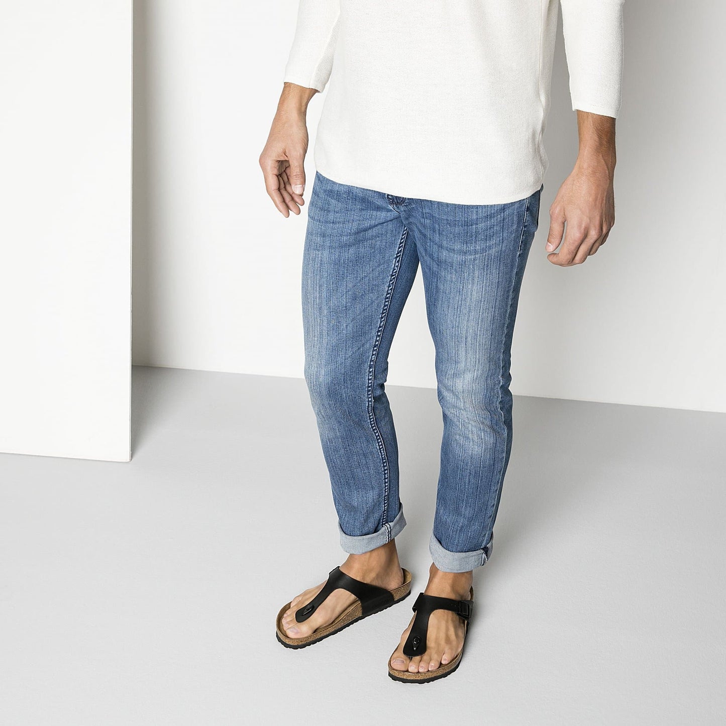 Birkenstock Gizeh Noir – Sandales Entredoigt Birko-Flor