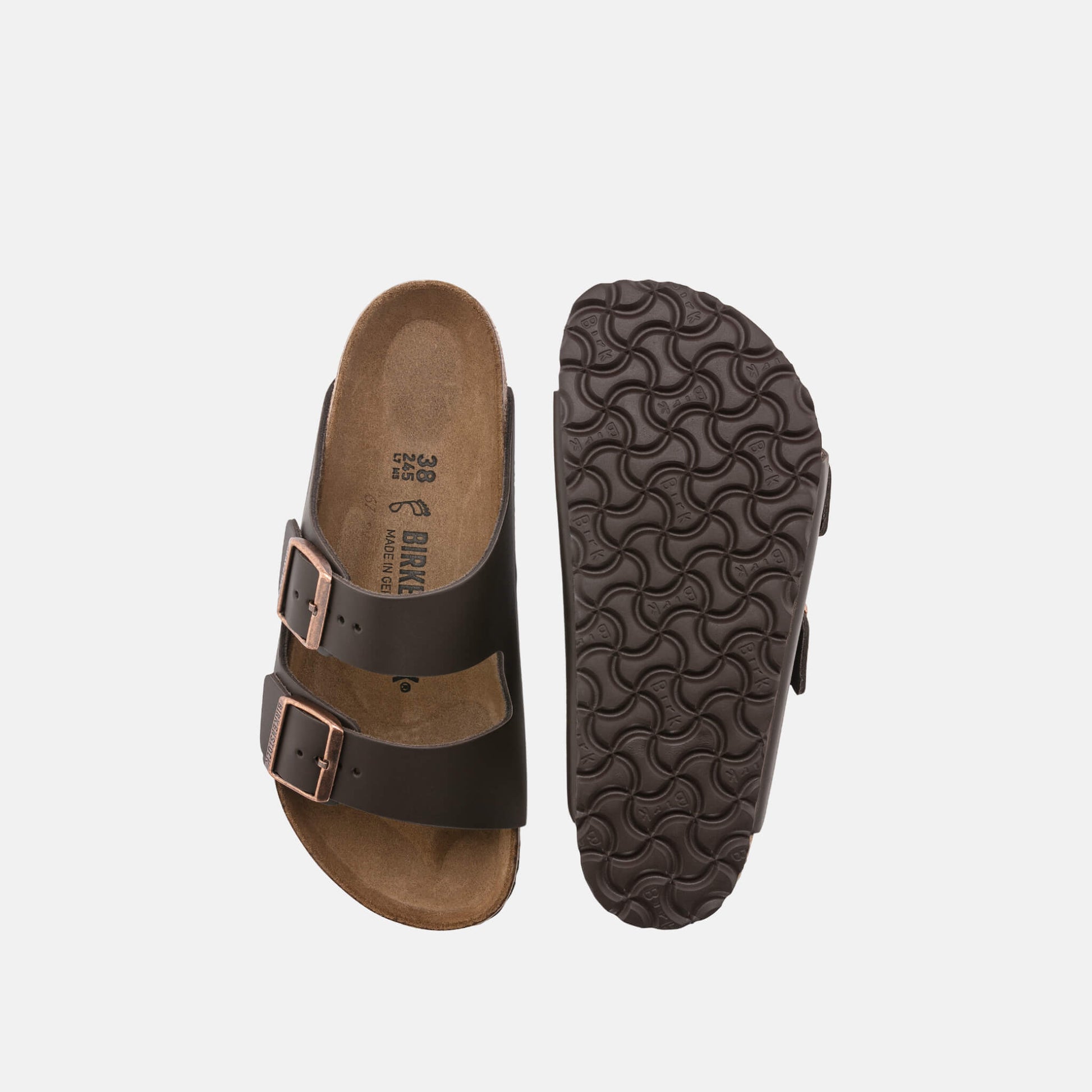 Birkenstock Arizona Cuir Lisse Marron – Sandales Premium Semelle Liège