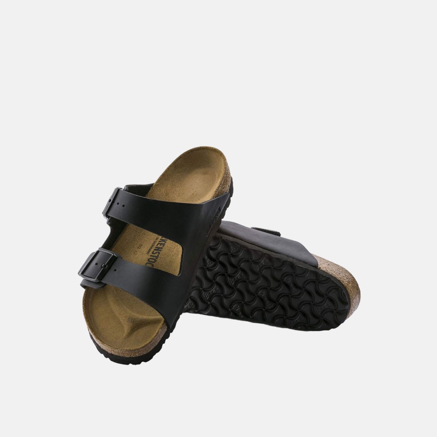 Birkenstock Arizona Birko-Flor Noir – Sandales Deux Brides Semelle Liège