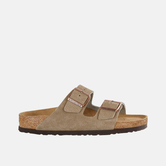 Birkenstock Arizona Daim Gris – Sandales Soft Footbed Cuir Velours