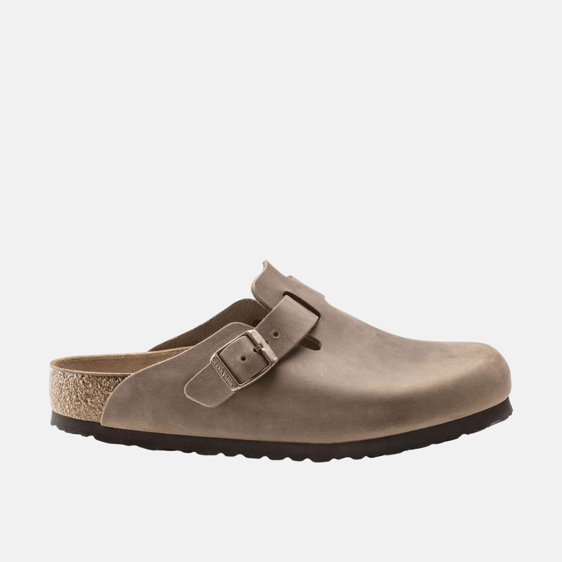 Birkenstock Boston Cuir Huilé Marron – Sabots Patine Naturelle