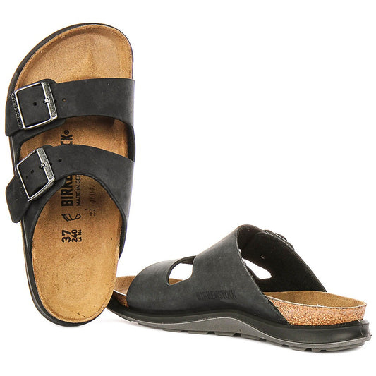 Birkenstock Sandales à deux brides Mixte Cuir – Noir