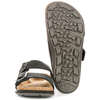 Birkenstock Sandales à deux brides Mixte Cuir – Noir